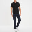 Polo en coton manches courtes noir homme