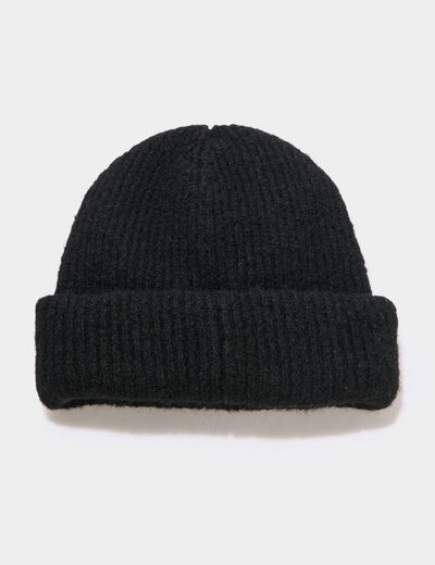 Bonnet &agrave; d&eacute;tails bijoux noir fille