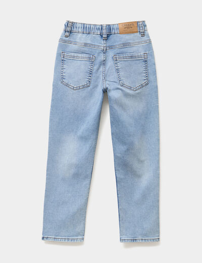 Jeans jogger droit denim double stone garçon