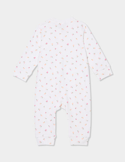 Lot 2 dors-bien coton zippés ecru bébé fille