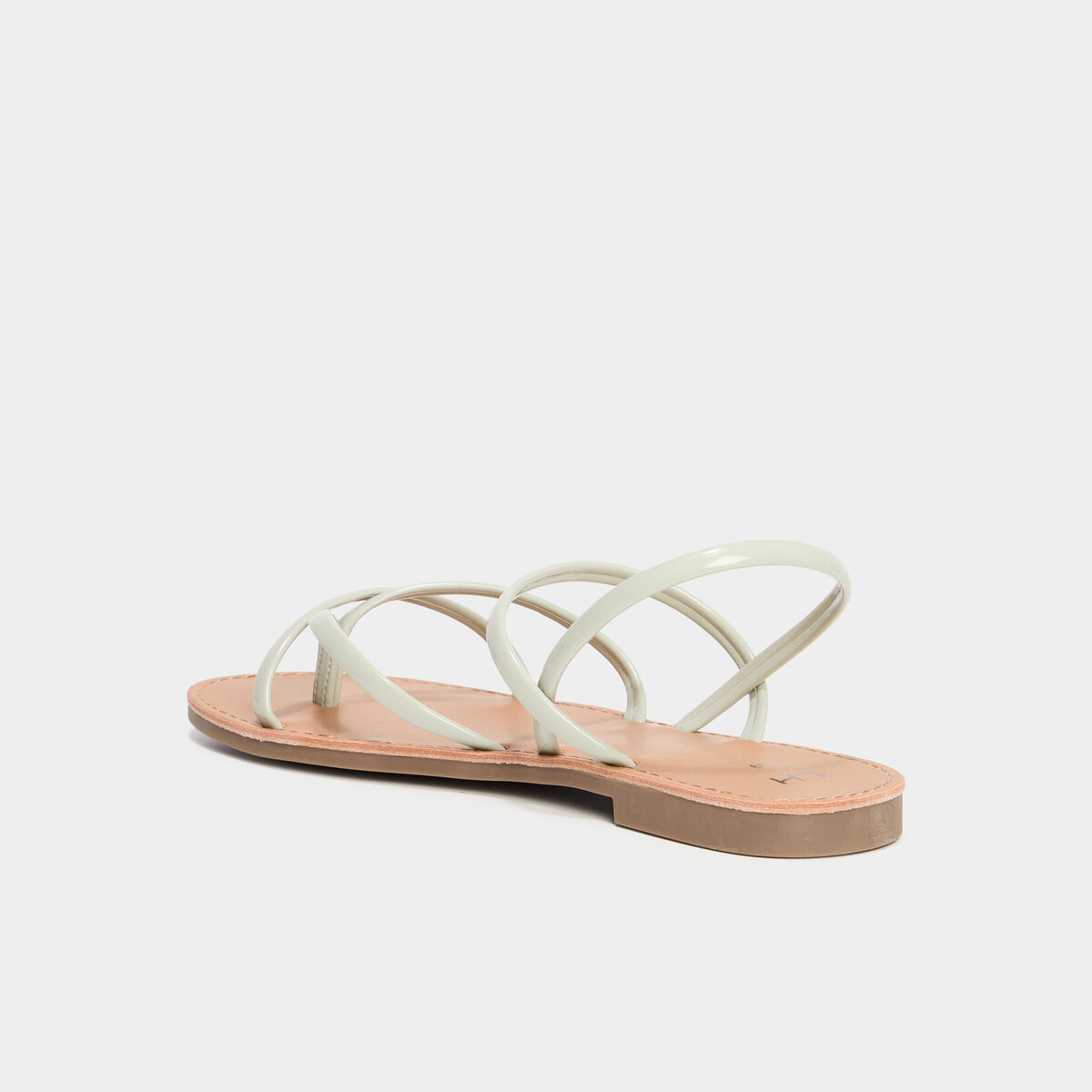 Sandales plates vert clair femme