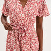 Robe longue &eacute;vas&eacute;e col cache-coeur rose femme
