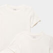 Lot 2 t-shirts manches courtes coton ivoire fille