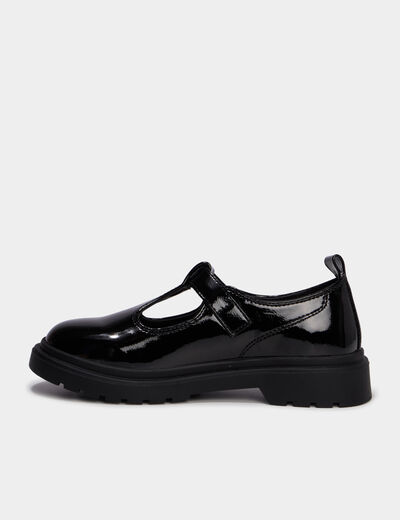 Babies salom&eacute; vernies noir fille