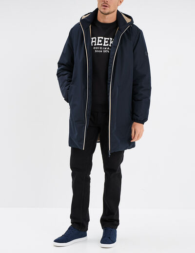 Sweat col rond manches longues Creeks noir homme