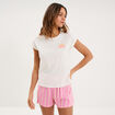 Ensemble pyjama short et t-shirt rose femme