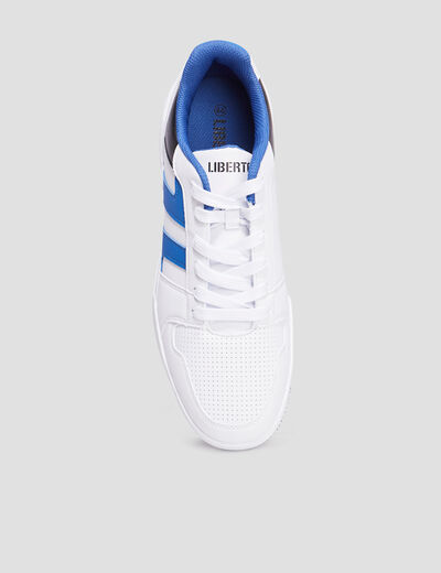 Tennis basses à lacets blanc homme