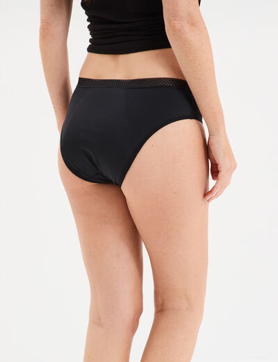 Culotte menstruelle microfibre noir femme