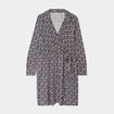 Robe droite col cache-coeur avec noeud noir femme grande taille