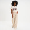 T-shirt manches courtes coton blanc femme