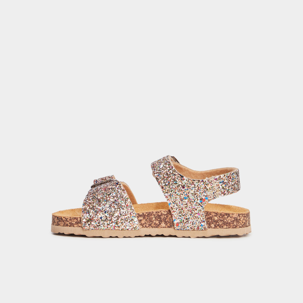 Sandales plates à paillettes primaire multicolore fille
