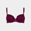 Soutien-gorge corbeille paddé dentelle rouge femme