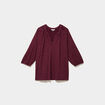 Blouse manches 3/4 et col tunisien bordeaux femme grande taille