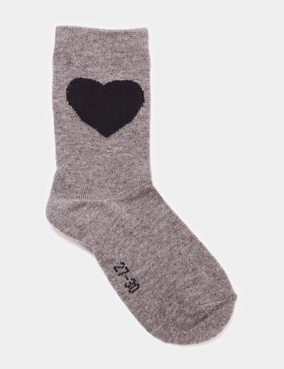 Lot 5 paires chaussettes gris fille