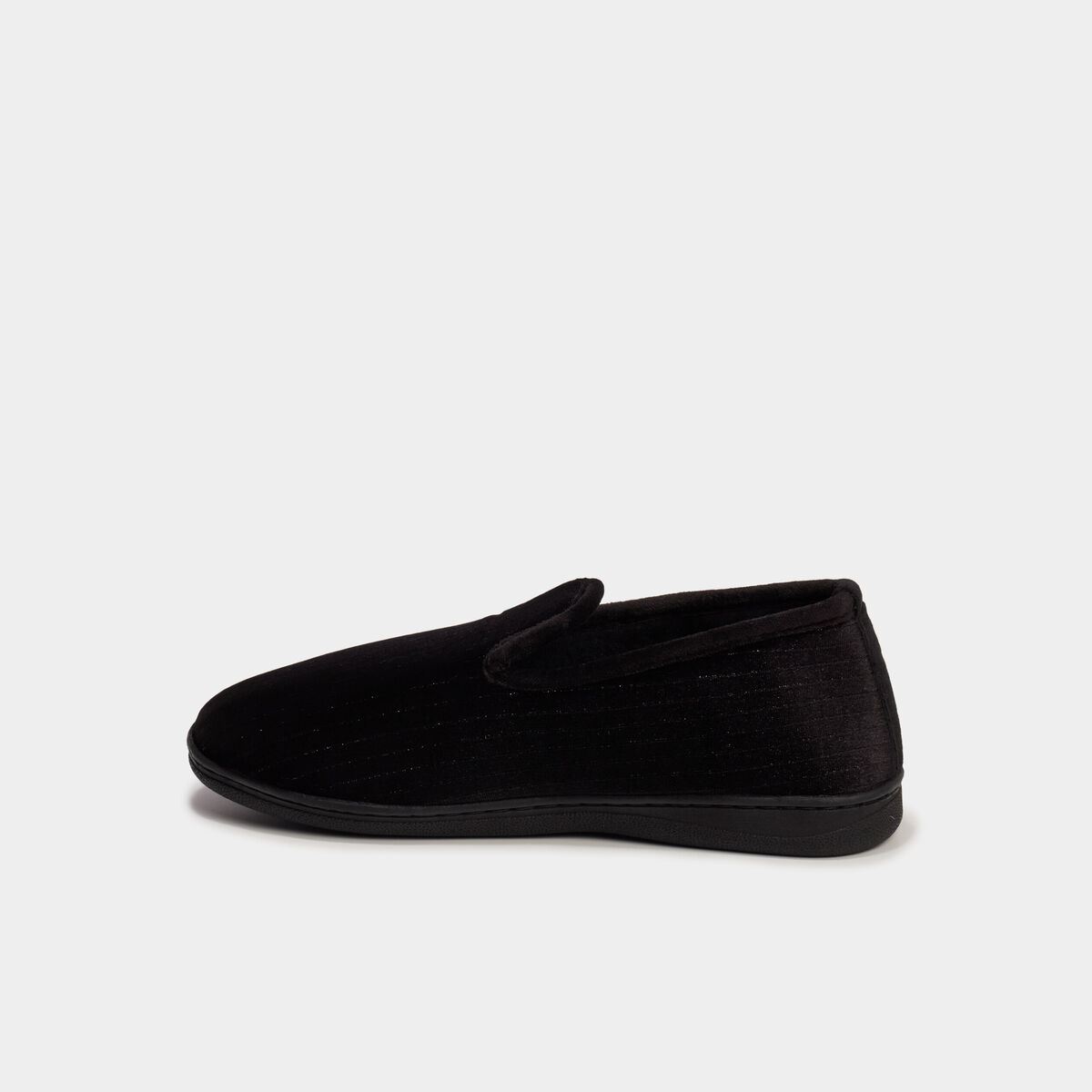 Pantoufles effet velours noir femme