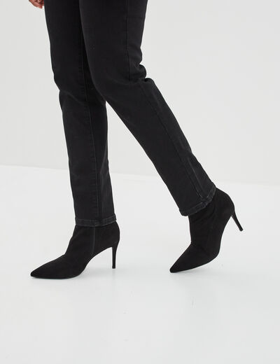 Bottines bouts pointus talons aiguilles noir femme