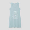Chemise de nuit sans manches coton bleu gris femme