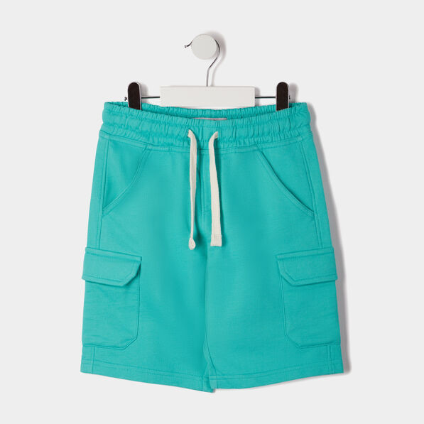 Short droit vert émeraude garçon