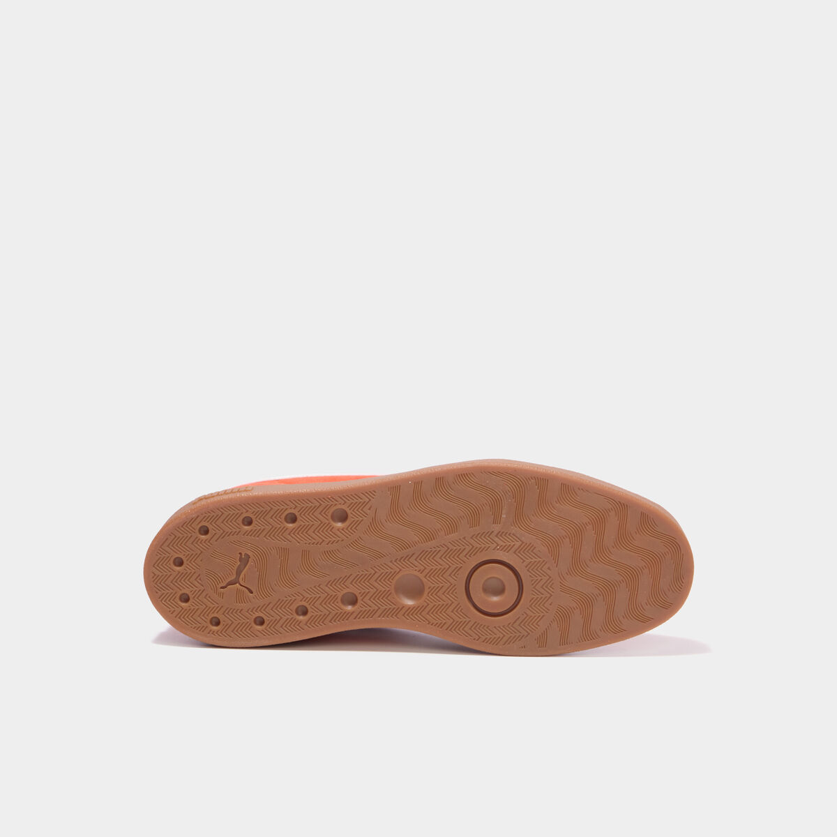 Tennis basses &agrave; lacets en cuir Puma Club orange fonc&eacute; homme