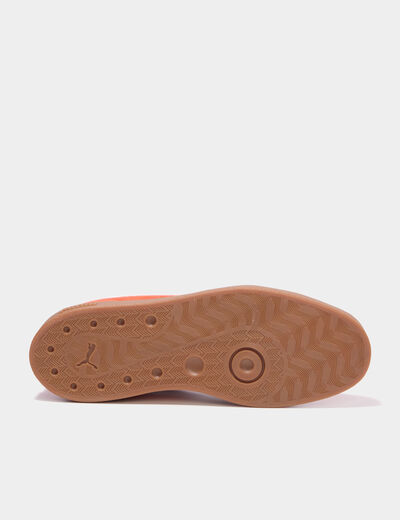 Tennis basses &agrave; lacets en cuir Puma Club orange fonc&eacute; homme