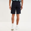 Bermuda short chino straight stretch bleu fonc&eacute; homme