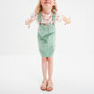 Ensemble robe salopette t-shirt Creeks vert pastel fille