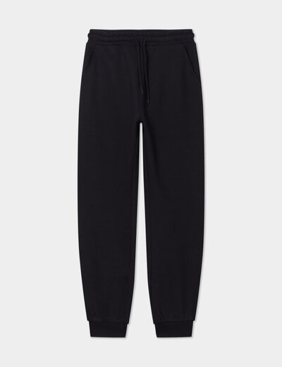 Pantalon de jogging droit noir fille