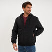 Veste bomber d&eacute;perlante capuche amovible noir homme