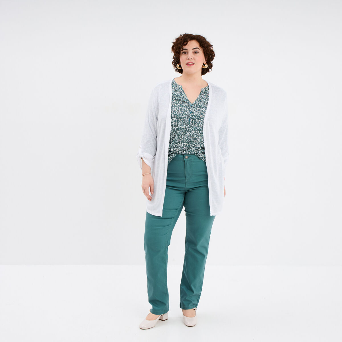 Chemisier Femme Vintage Les 3 Lords Taille 3 - Multicouleur, Manches Longues - Occasion Très Bon état