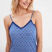Haut de pyjama débardeur col V bleu roi femme