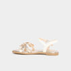 Sandales brides &agrave; fleurs blanc fille