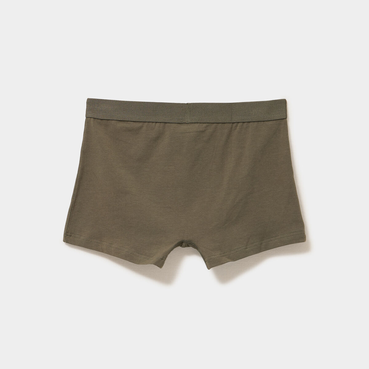 Lot 3 boxers coton stretch vert kaki homme