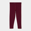 Legging 7/8 &egrave;me taille &eacute;lastiqu&eacute;e bordeaux femme