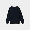 Sweat oversize No&euml;l col rond bleu marine gar&ccedil;on