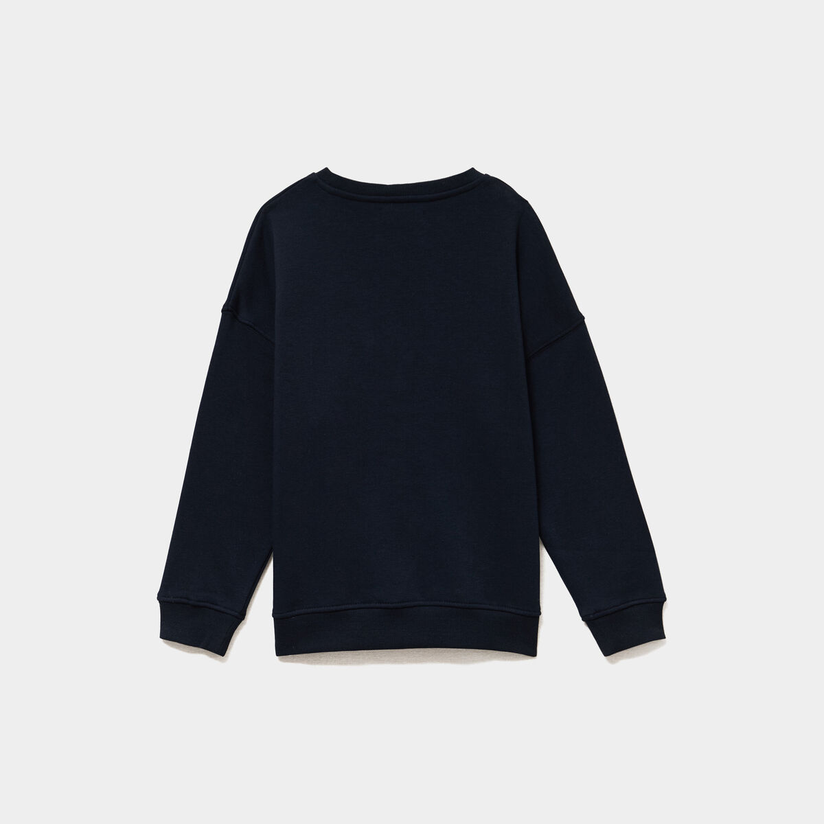 Sweat oversize No&euml;l col rond bleu marine gar&ccedil;on