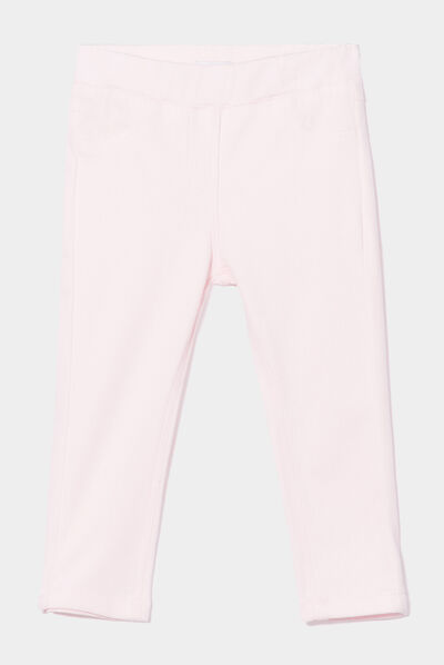 Pantalon tregging ajusté rose clair bébé fille