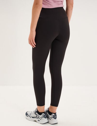 Legging de sport gainant taille haute noir femme