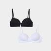 Lot 2 soutiens-gorge triangles paddés noir femme