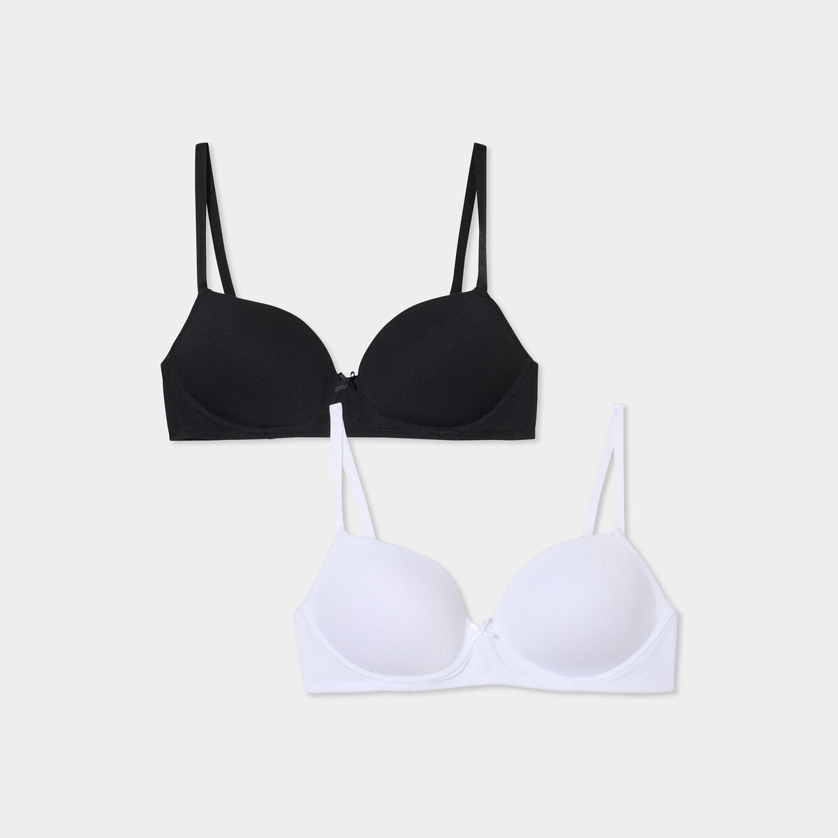 Lot 2 soutiens-gorge triangles paddés noir femme