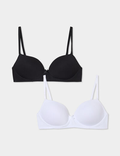 Lot 2 soutiens-gorge triangles paddés noir femme