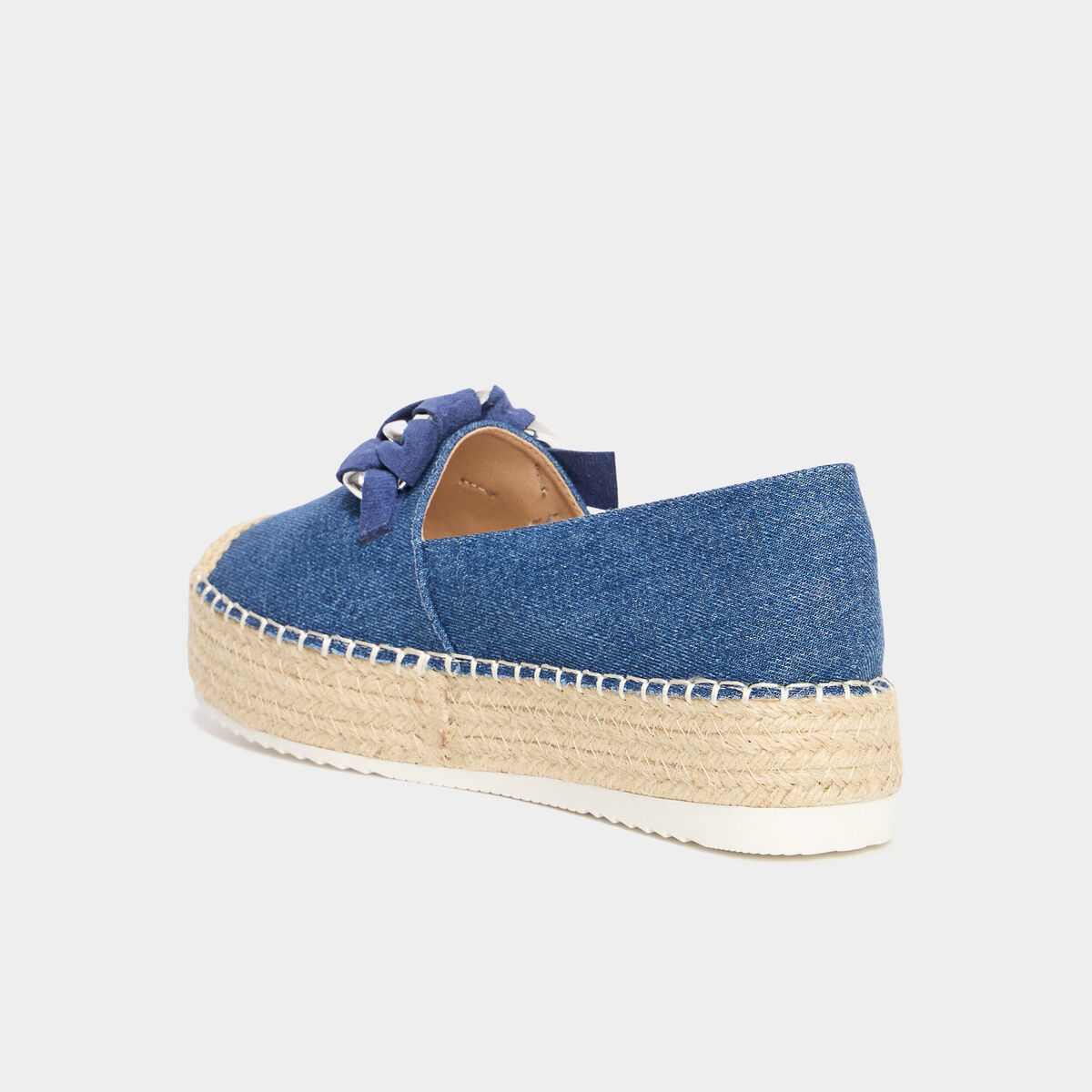 Espadrilles plateformes &agrave; boucle Liberto bleu femme