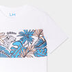 T-shirt col rond manches courtes blanc garçon