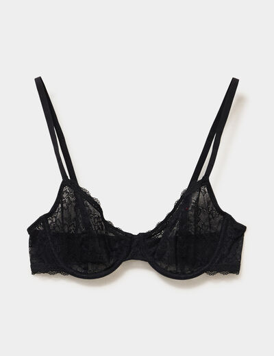 Soutien-gorge embo&icirc;tant dentelle noir femme