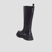 Bottes crantées cotés élastiqués noir fille