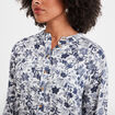 Chemise manches longues col mao ecru femme