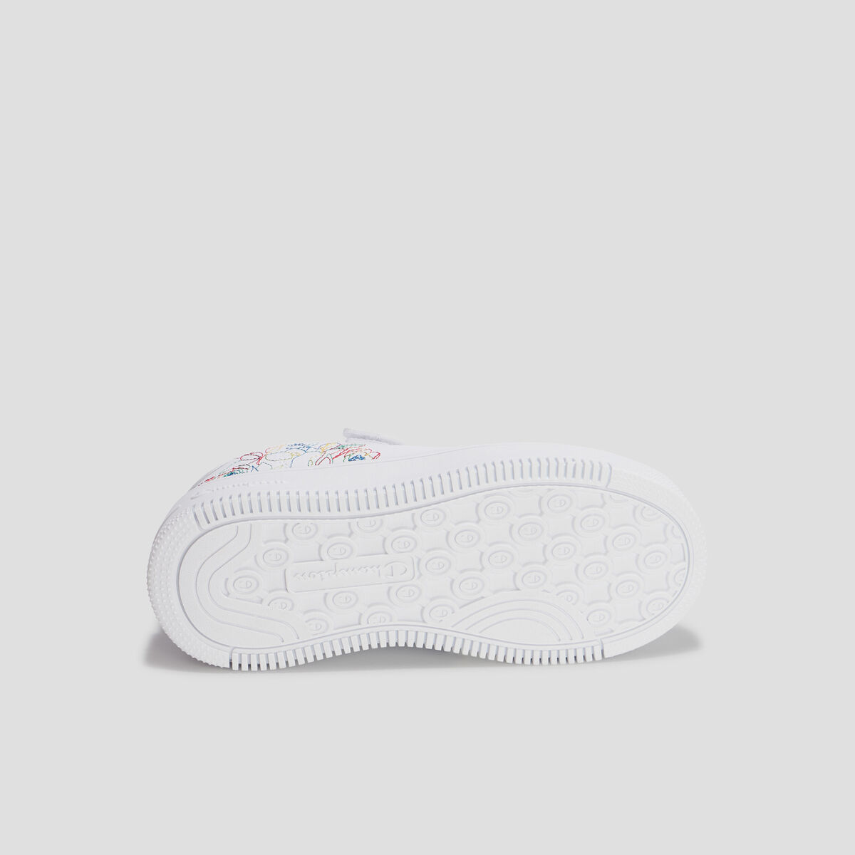 Tennis scratchs Champion Flower blanc fille