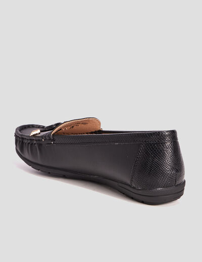 Mocassins avec noeuds noir femme