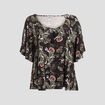 T-shirt manches courtes noir femme grande taille