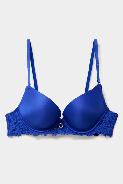 Soutien-gorge maxi push-up padd&eacute; bleu electrique femme