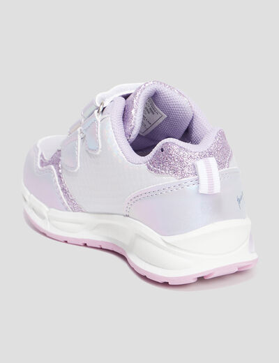 Baskets running lumineuses Frozen violet fille